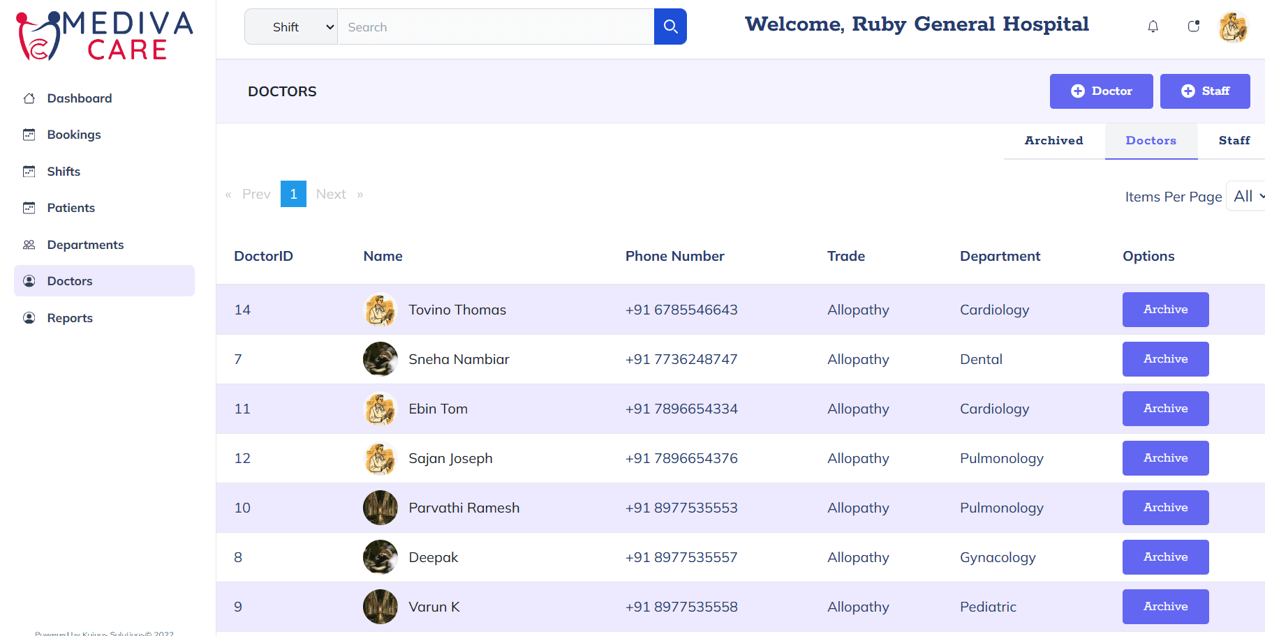 Hospital solution screenshot 2